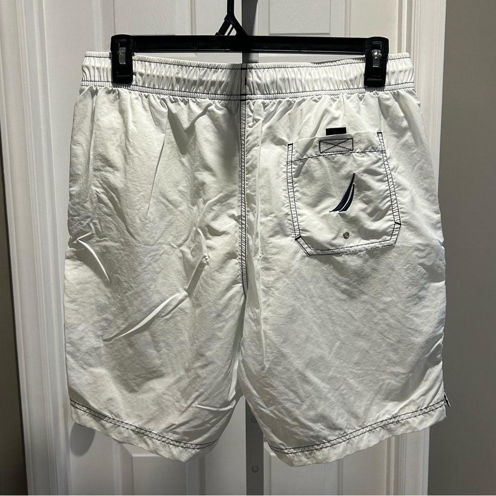 Nautica Men’s White Swim Trunks - Picture 4 of 6